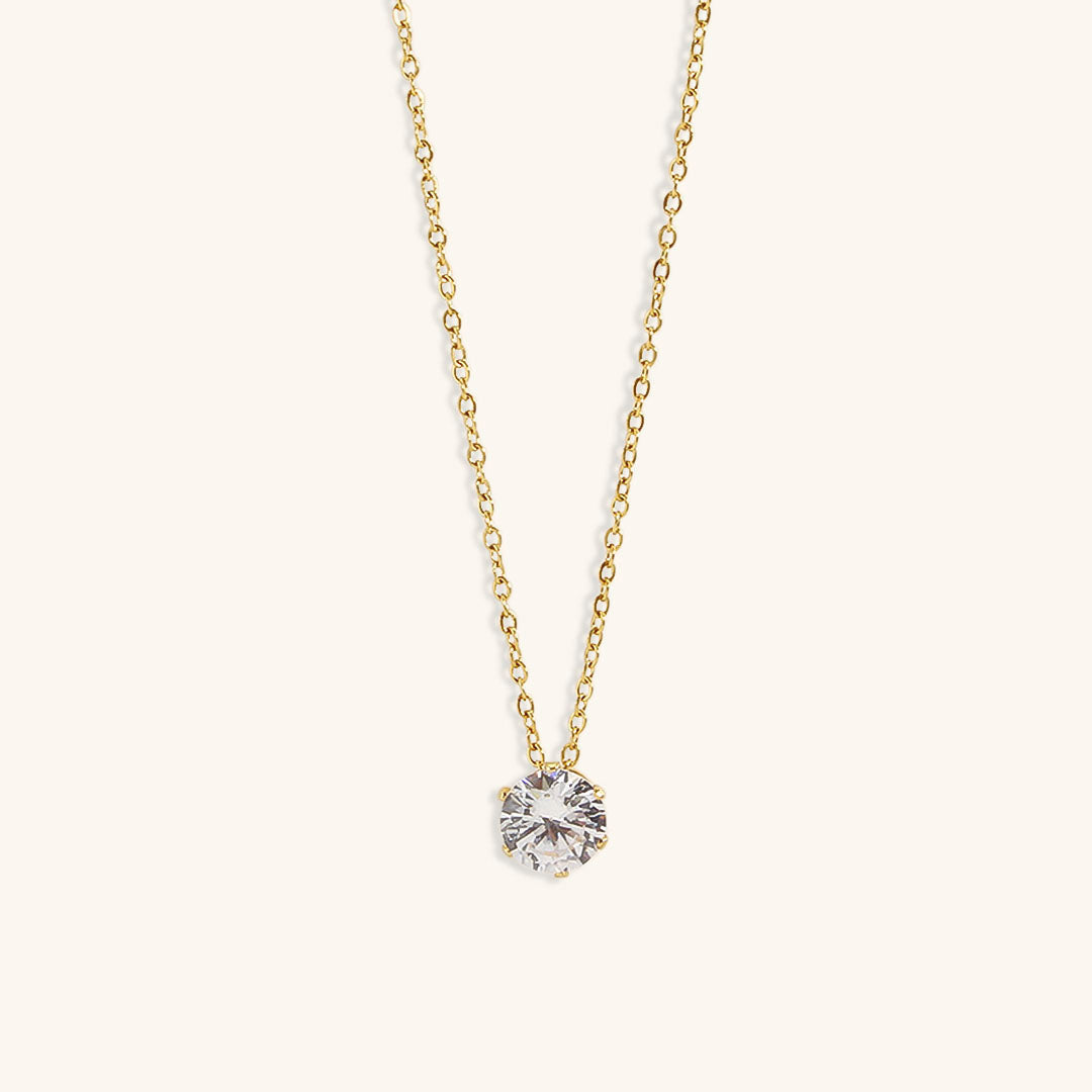 PURELY YOURS - KYLA SOLITAIRE GOLD NECKLACE