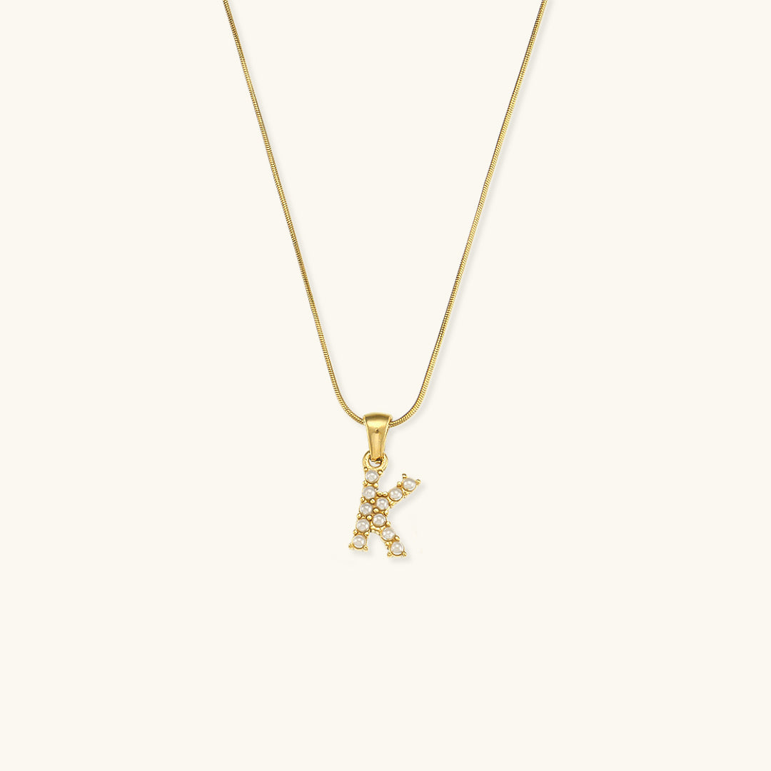 PURELY YOURS - AUGUSTINE INITIAL LETTER PEARL NECKLACE