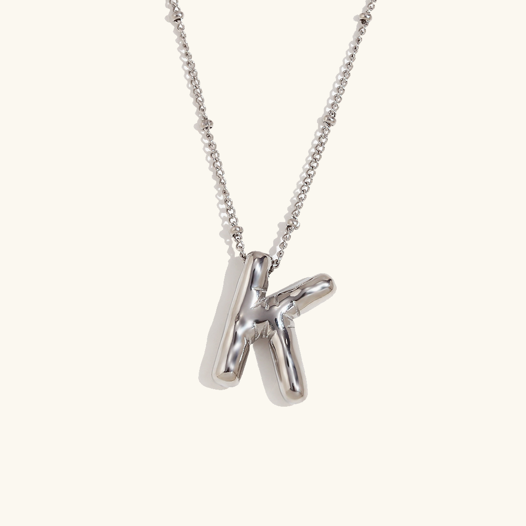 PURELY YOURS - BALLOON GOLD INITIAL NECKLACE