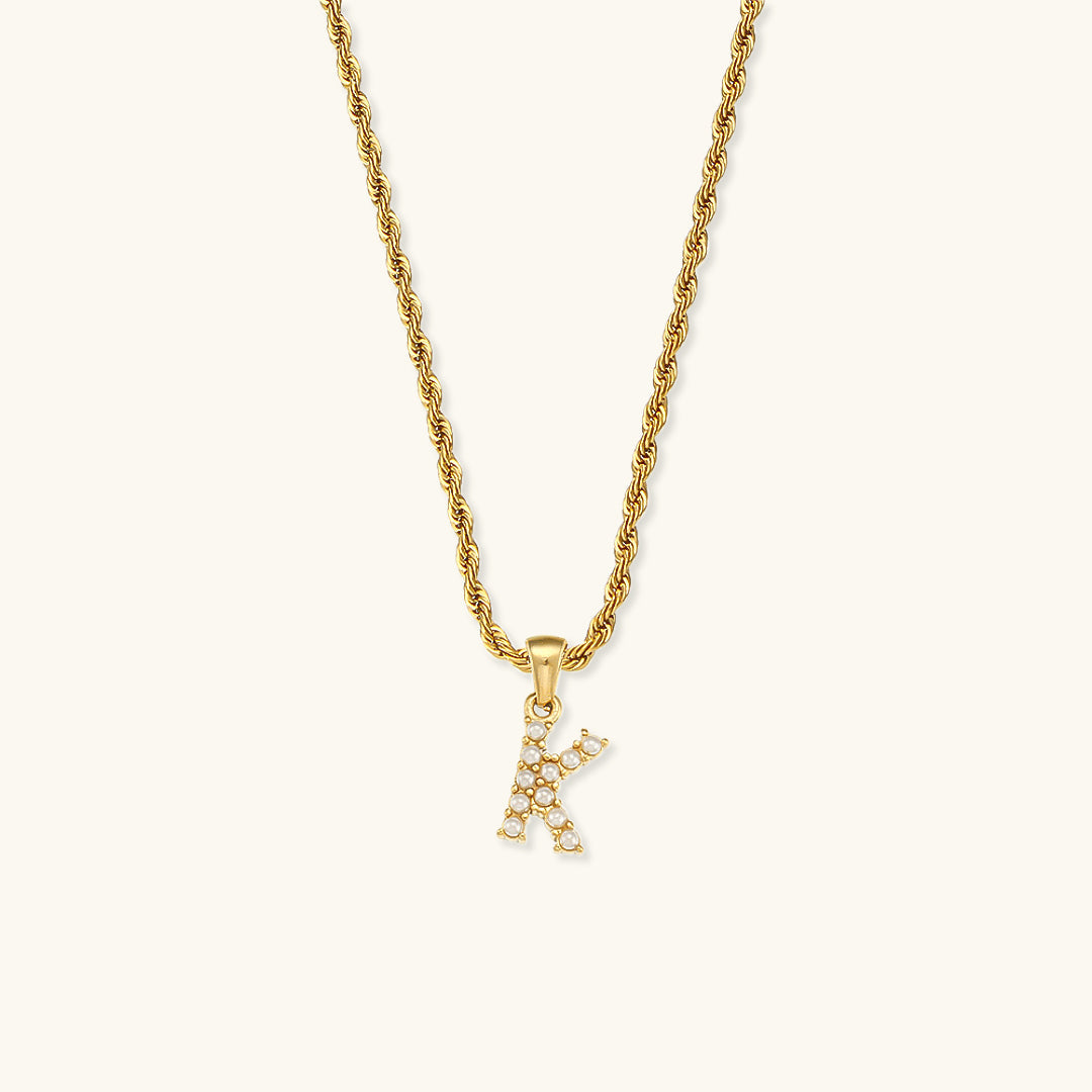 PURELY YOURS - ELODIE INITIAL LETTER PEARL NECKLACE