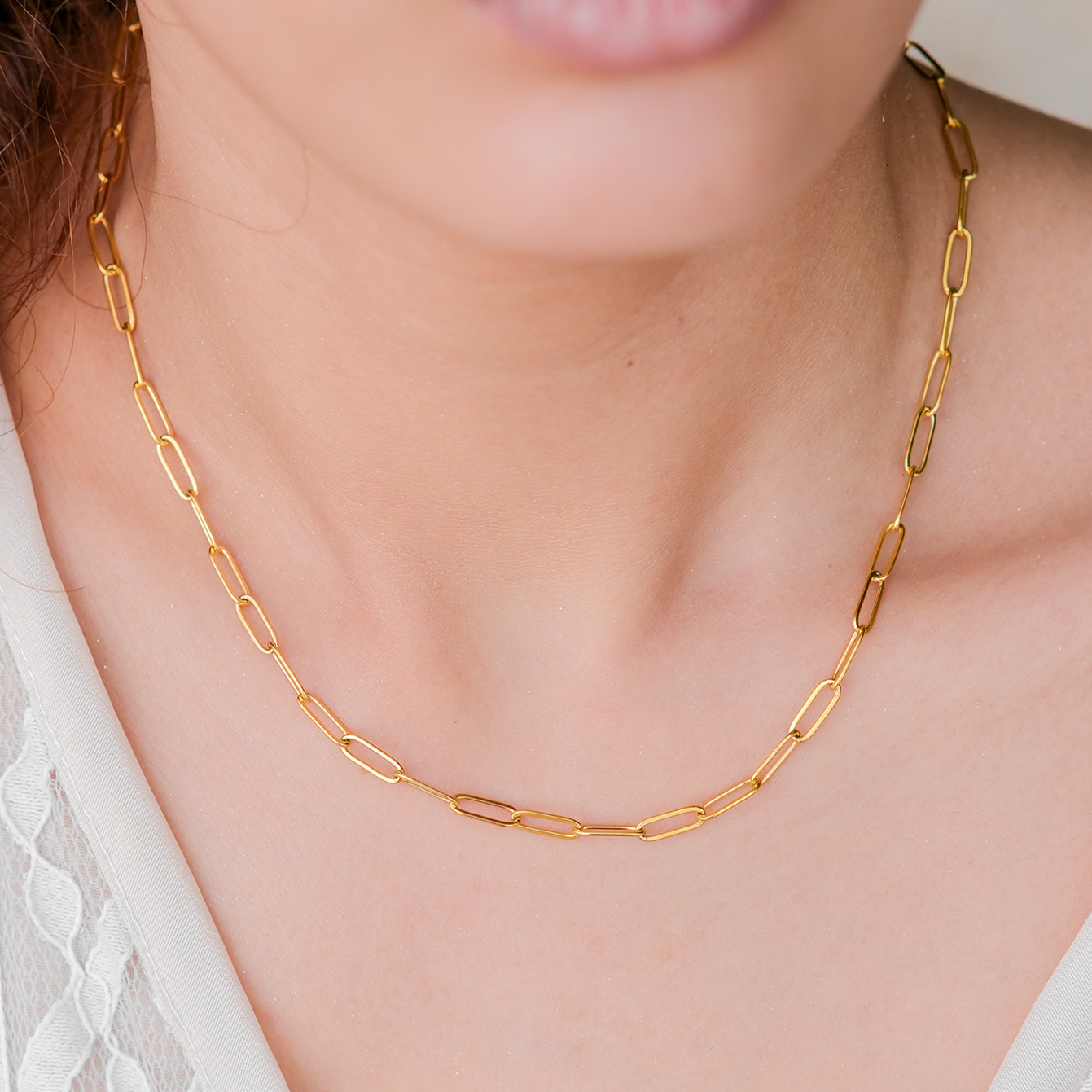 PURELY YOURS - LENA GOLDEN CHAIN NECKLACE