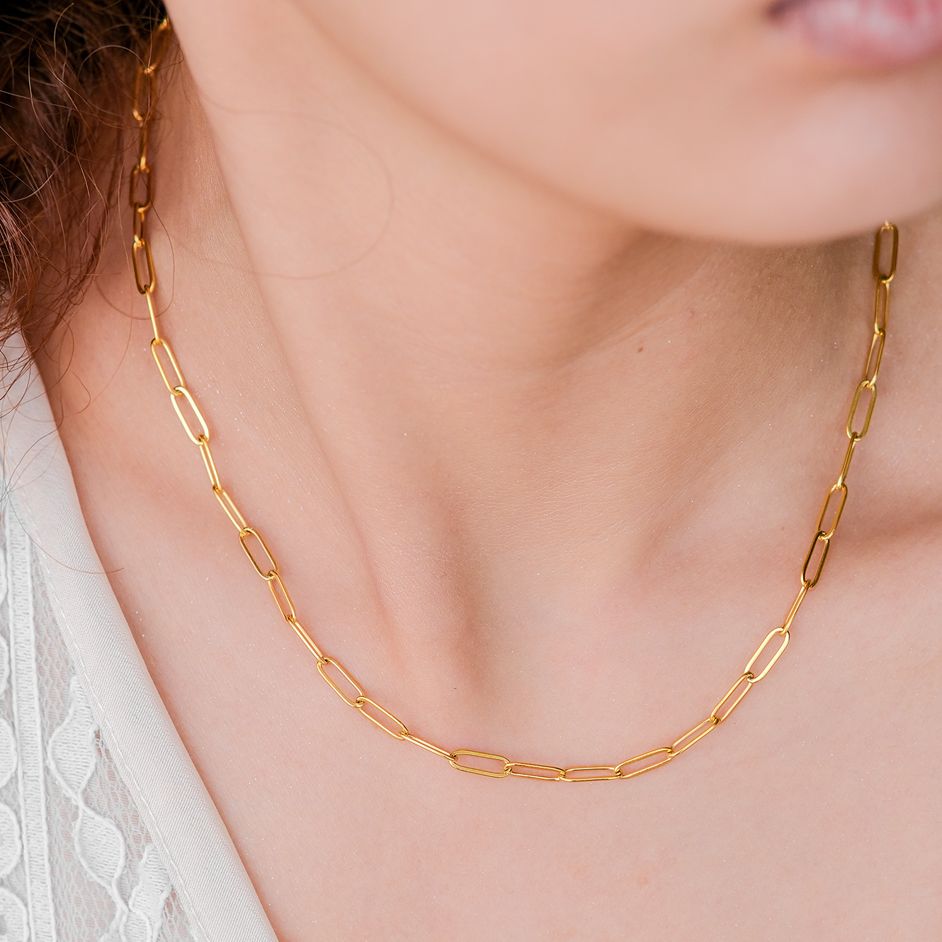 PURELY YOURS - LENA GOLDEN CHAIN NECKLACE