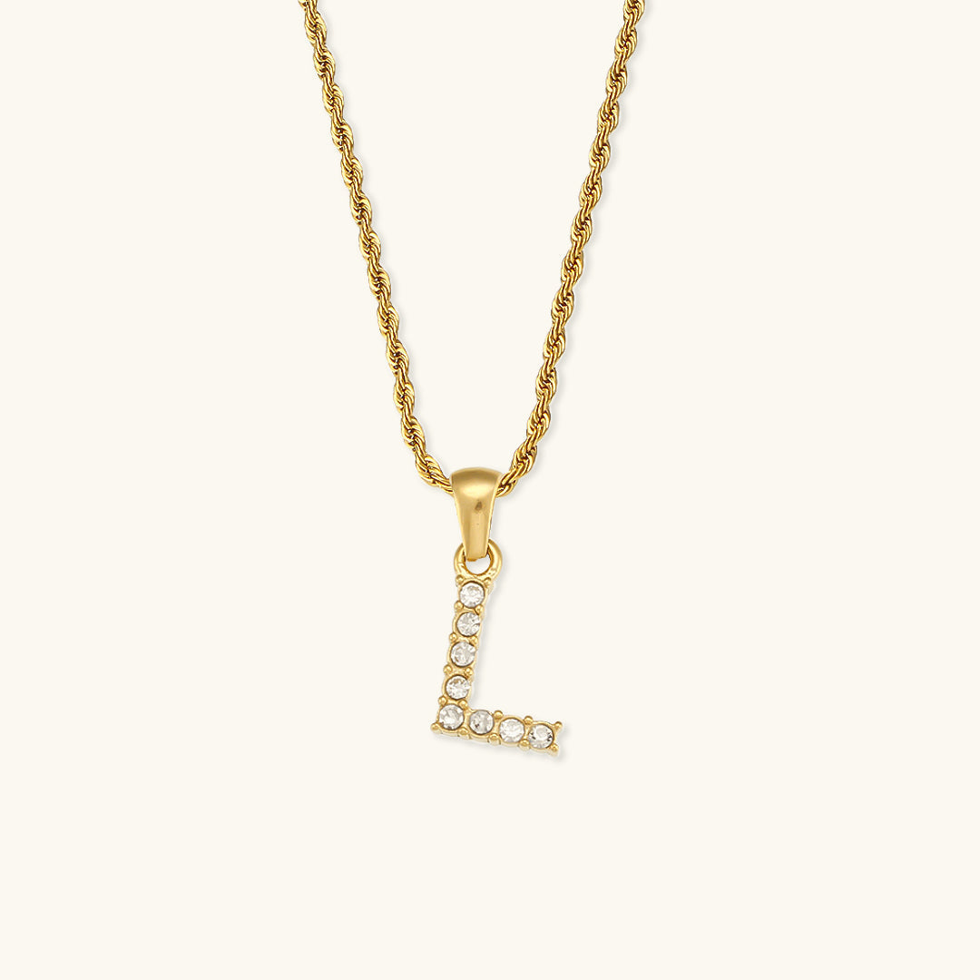 PURELY YOURS - MAEVE LETTER INITIAL DIAMOND NECKLACE