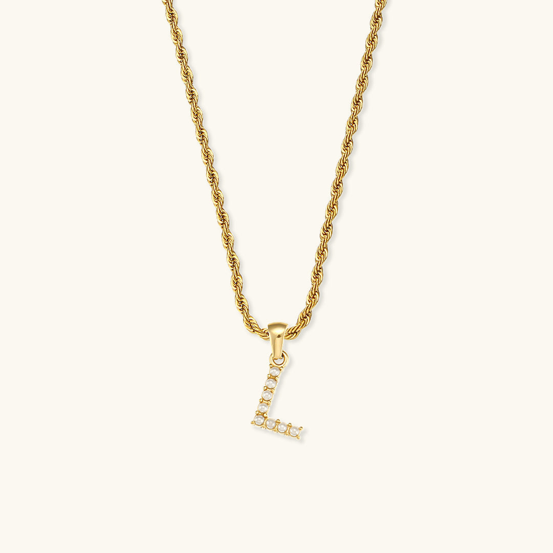 PURELY YOURS - ELODIE INITIAL LETTER PEARL NECKLACE