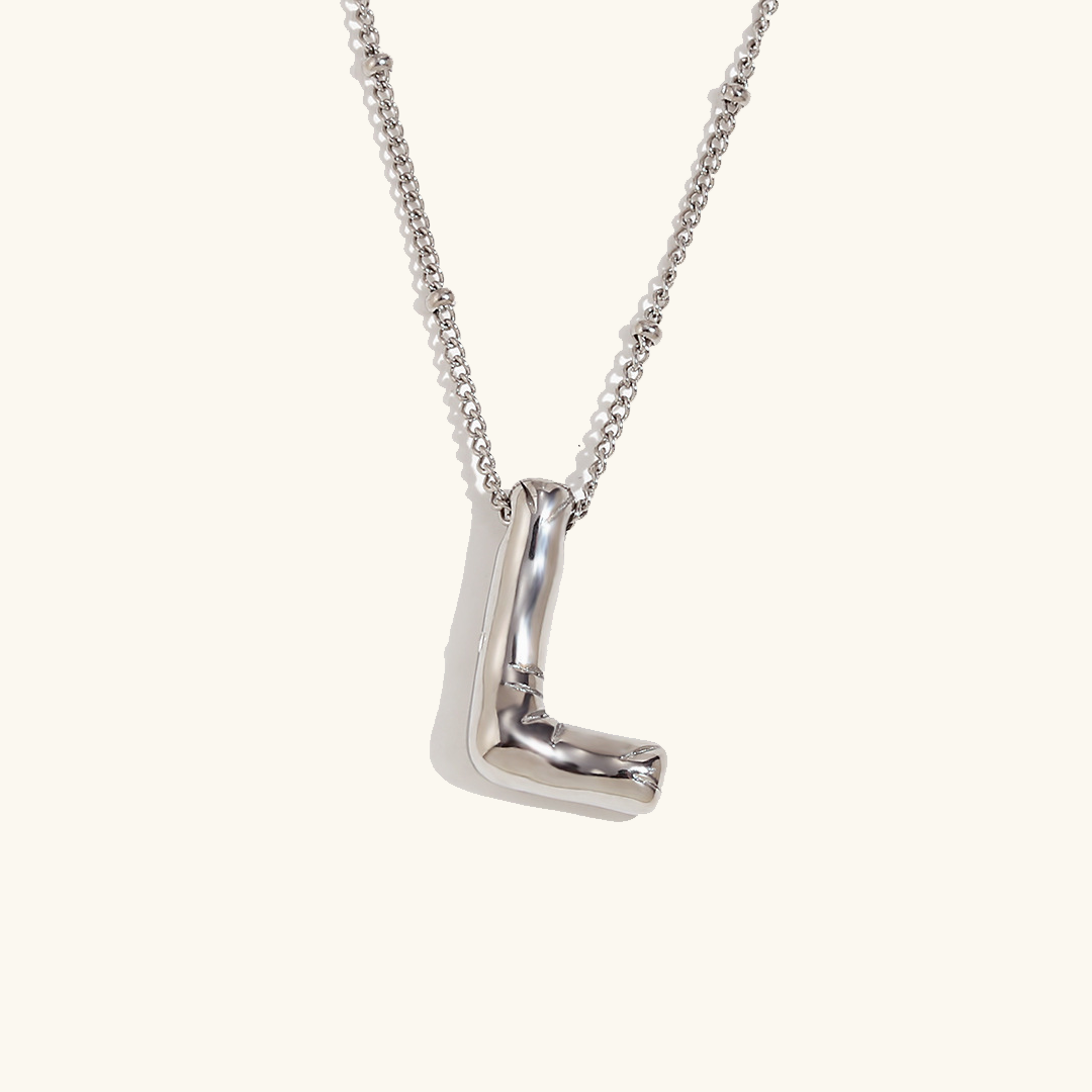 PURELY YOURS - BALLOON GOLD INITIAL NECKLACE