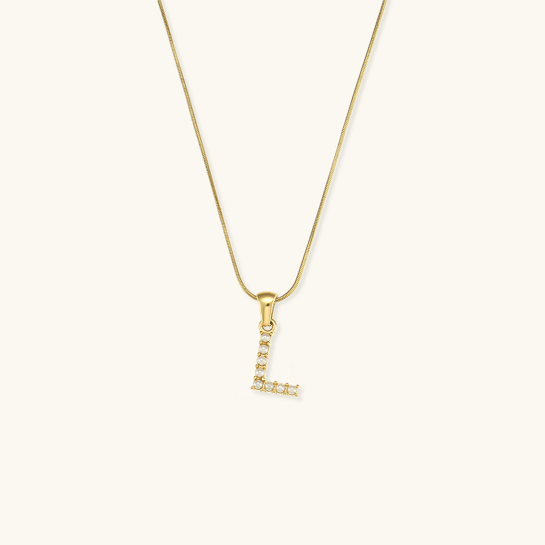 PURELY YOURS - AUGUSTINE INITIAL LETTER PEARL NECKLACE