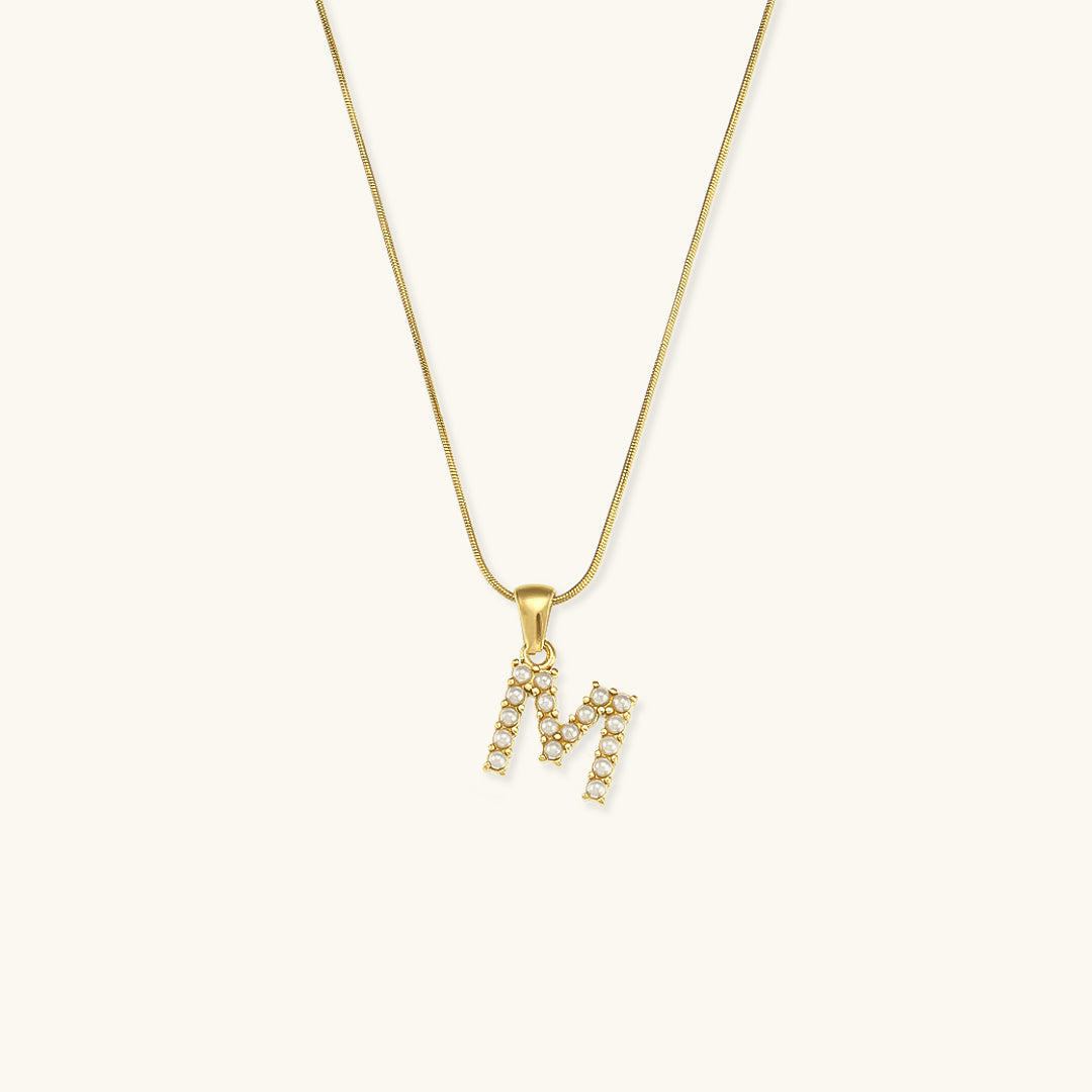 PURELY YOURS - AUGUSTINE INITIAL LETTER PEARL NECKLACE