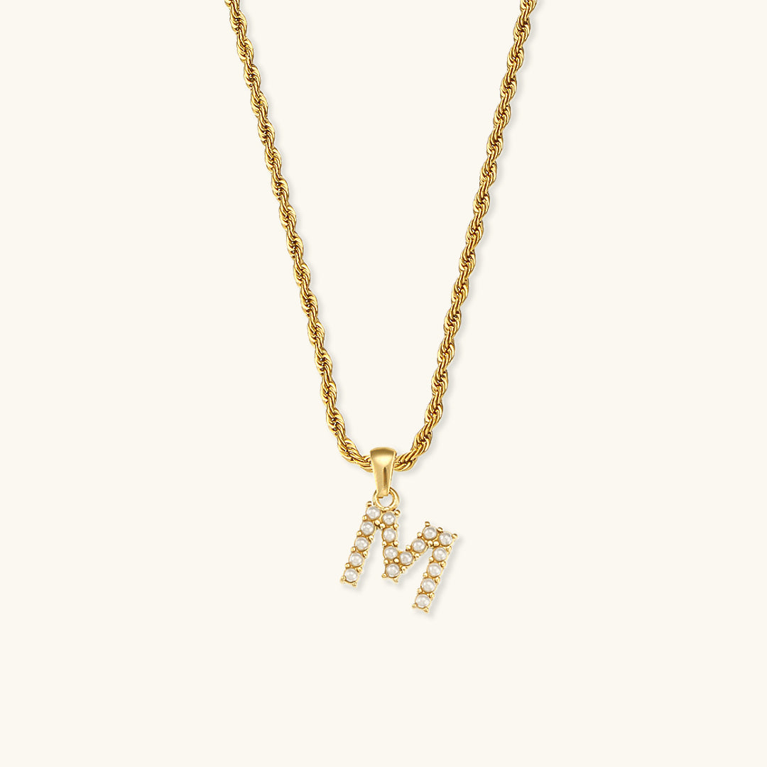 PURELY YOURS - ELODIE INITIAL LETTER PEARL NECKLACE