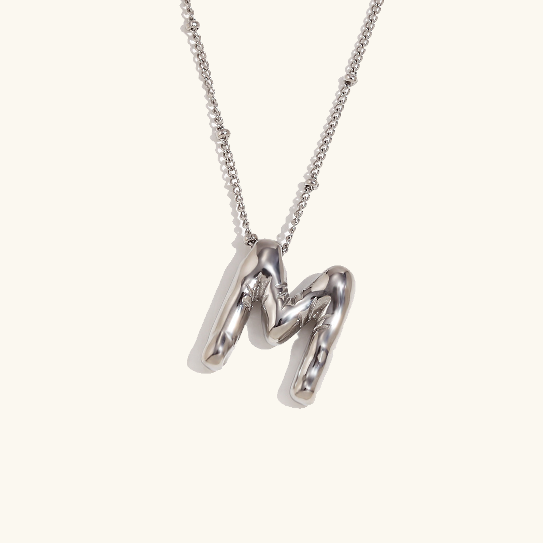 PURELY YOURS - BALLOON GOLD INITIAL NECKLACE