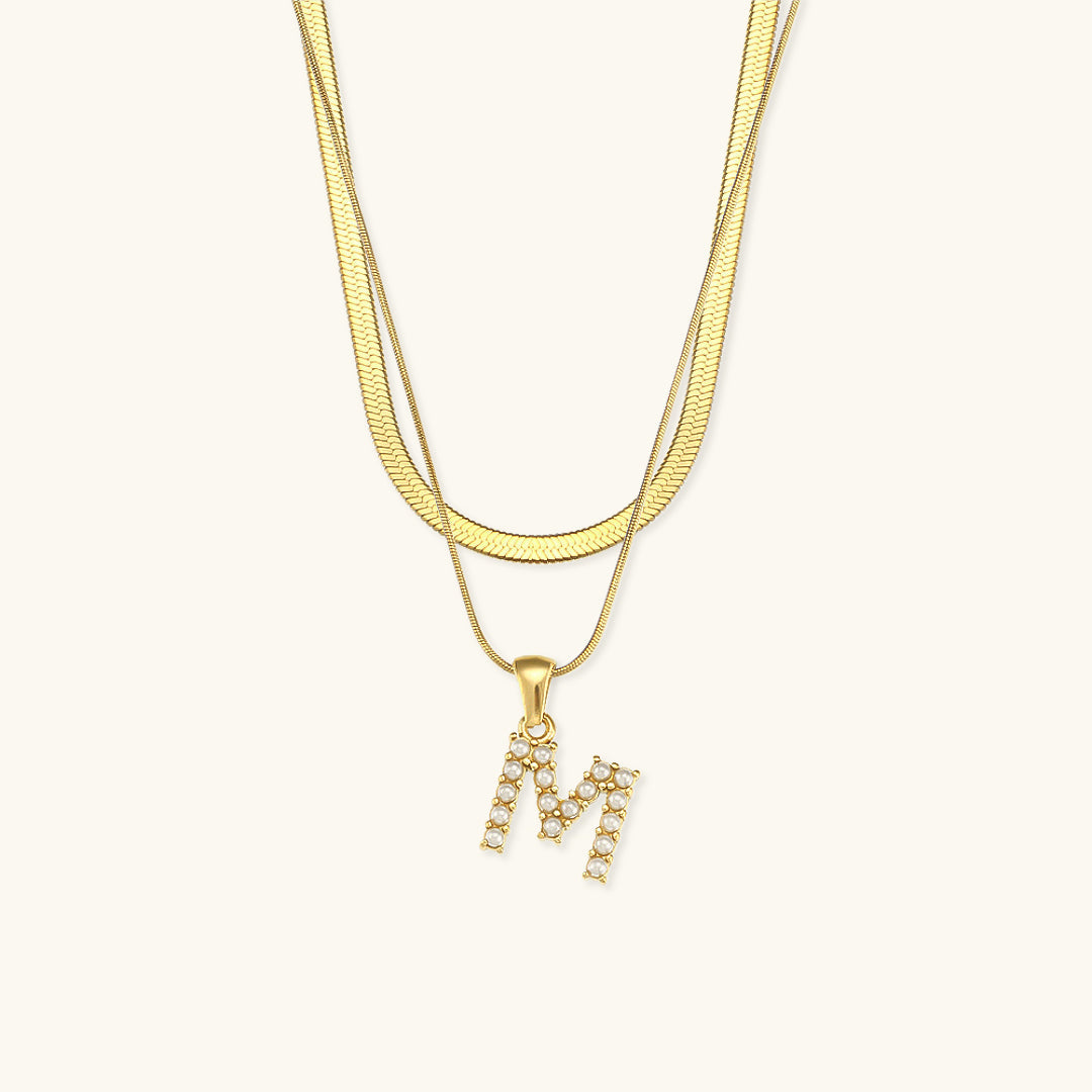 PURELY YOURS - FIONA LAYERED GOLD INITIAL LETTER NECKLACE