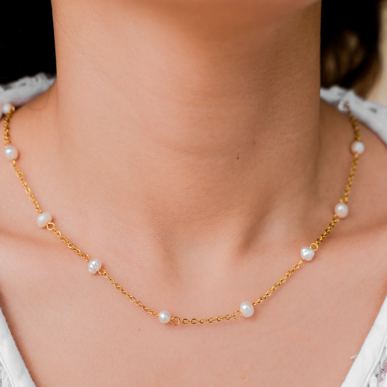 PURELY YOURS - NORA GOLD PEARL NECKLACE