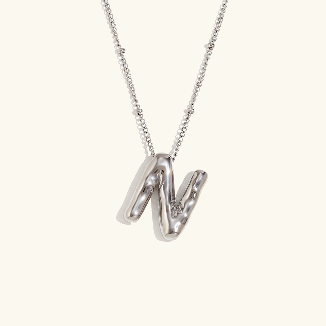 PURELY YOURS - BALLOON GOLD INITIAL NECKLACE