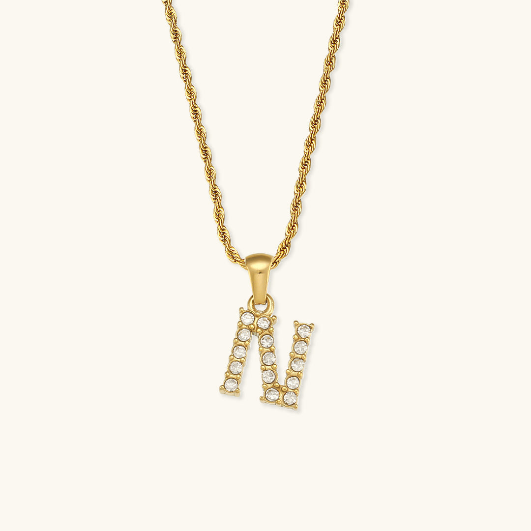 PURELY YOURS - MAEVE LETTER INITIAL DIAMOND NECKLACE