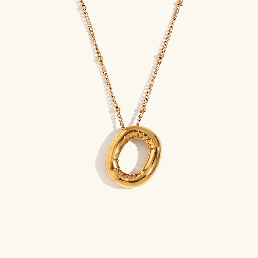 PURELY YOURS - BALLOON GOLD INITIAL NECKLACE