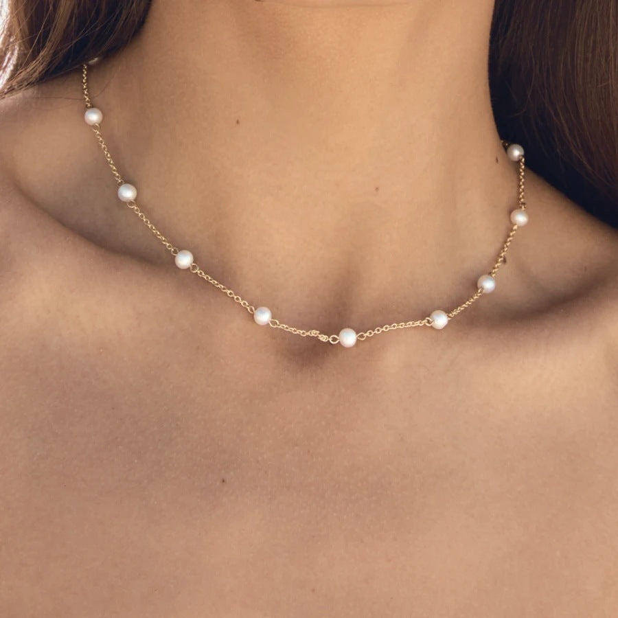 PURELY YOURS - NORA GOLD PEARL NECKLACE