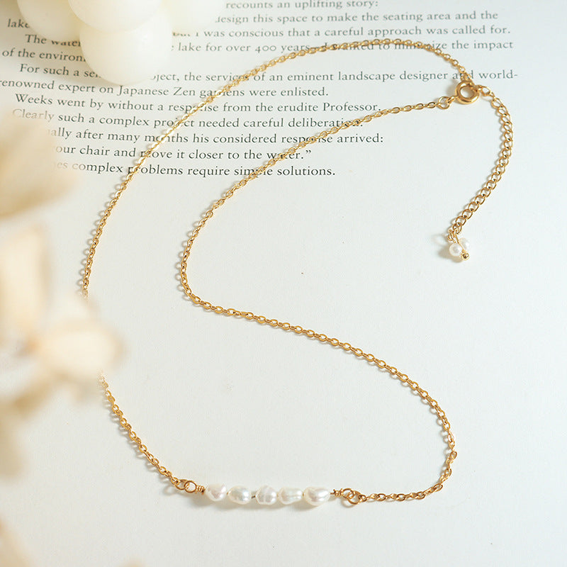 PURELY YOURS - FLEUR FRESHWATER PEARL GOLD NECKLACE