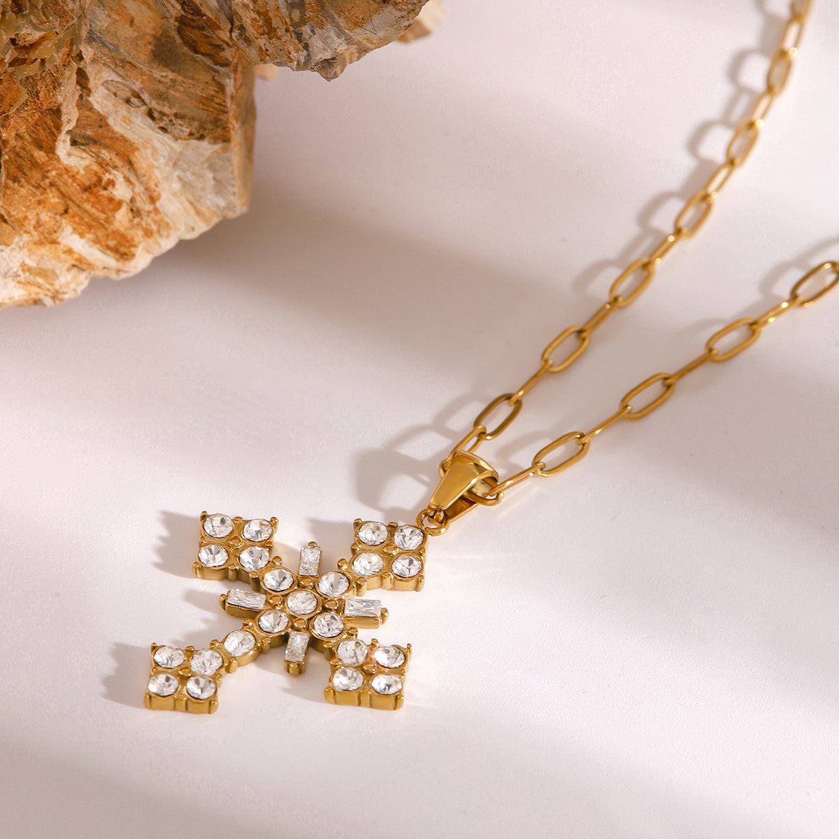 PURELY YOURS - DIVINA CRYSTAL CROSS NECKLACE