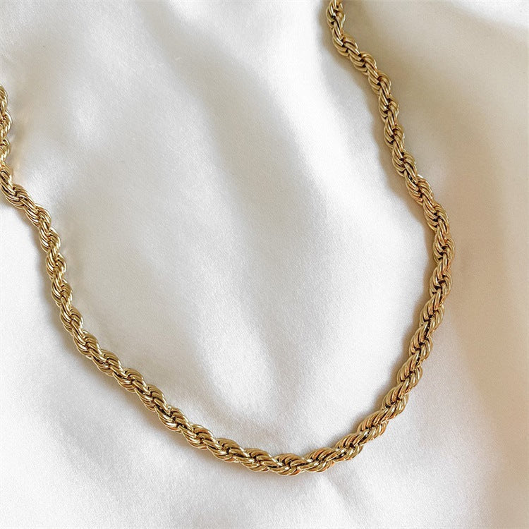 PURELY YOURS - BIANCA ROPE CHAIN GOLD NECKLACE