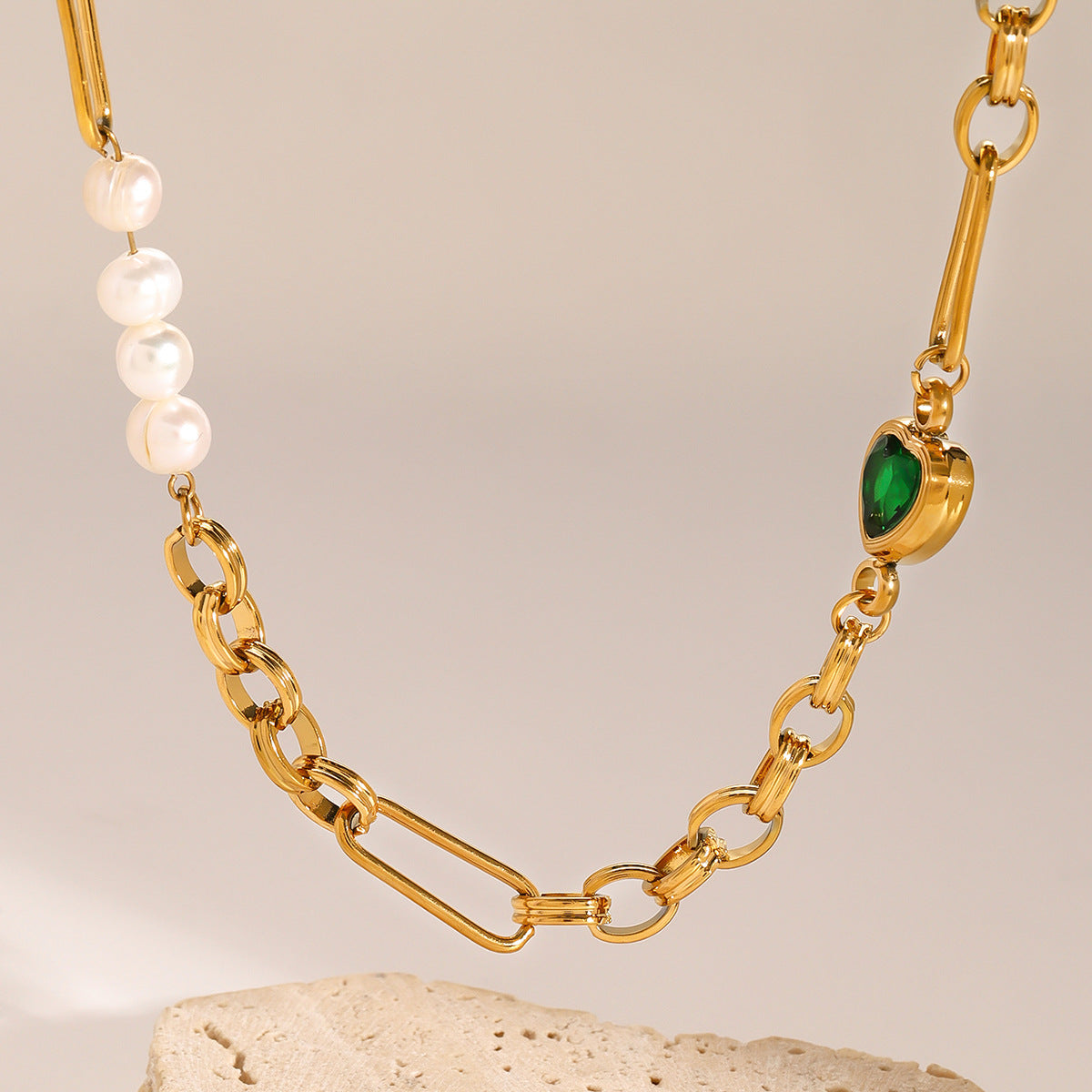 PURELY YOURS - MADDISON PEARL CHAIN GOLD NECKLACE