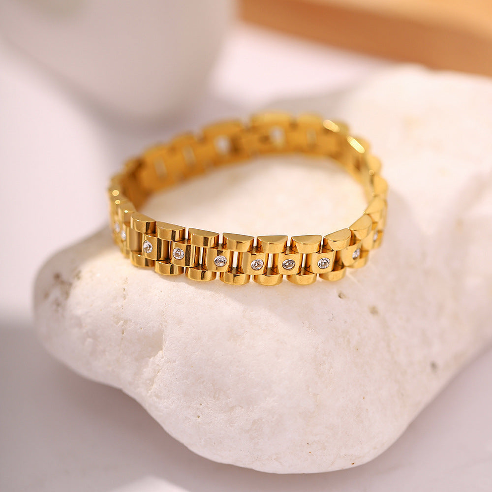 PURELY YOURS - GOLD WATCHBAND BRACELET