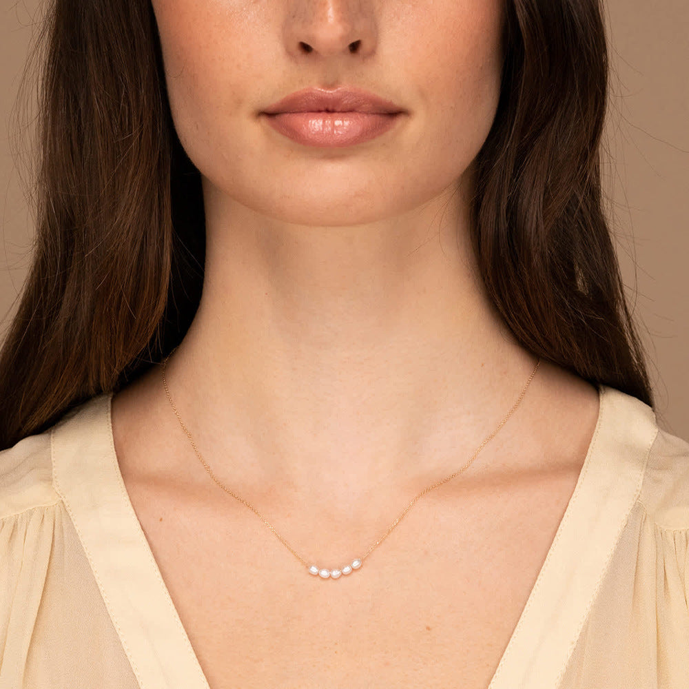 PURELY YOURS - ELLE GOLD PEARL NECKLACE