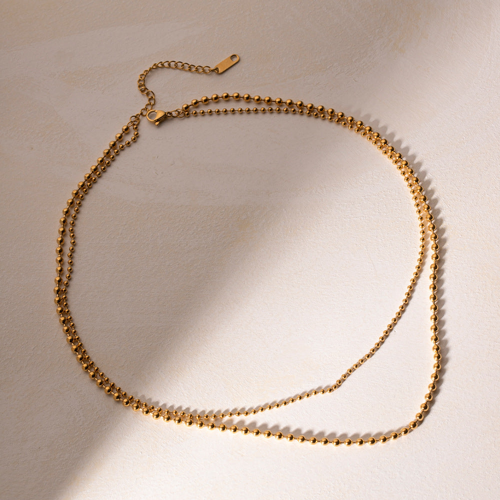 PURELY YOURS - LAYERED BALL CHAIN NECKLACE