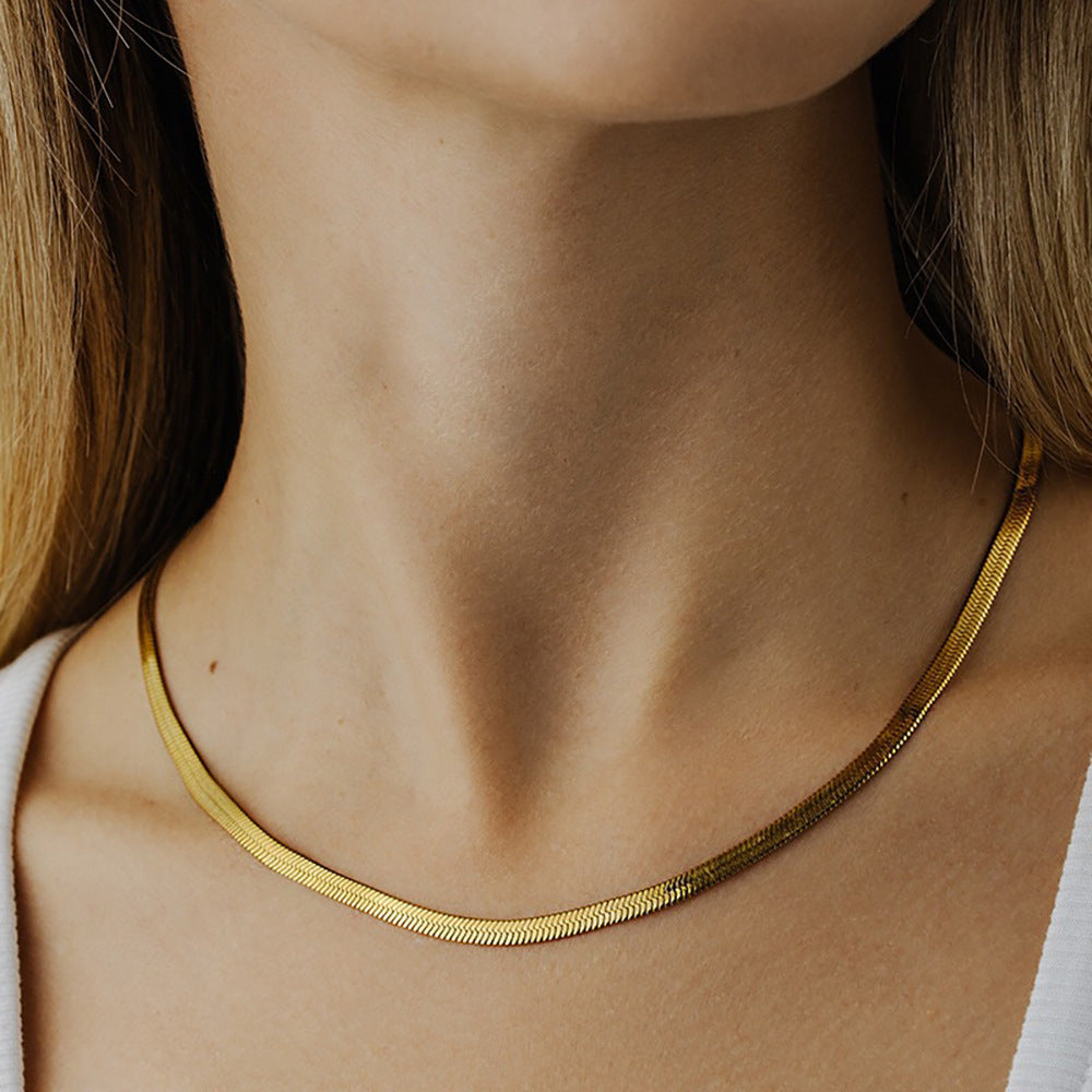 PURELY YOURS - ELYSIAN GOLD HERRINGBONE NECKLACE