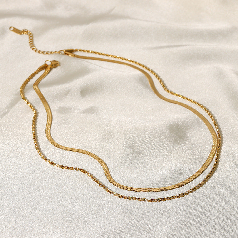 PURELY YOURS - HAILEY LAYERED GOLD CHAIN NECKLACE