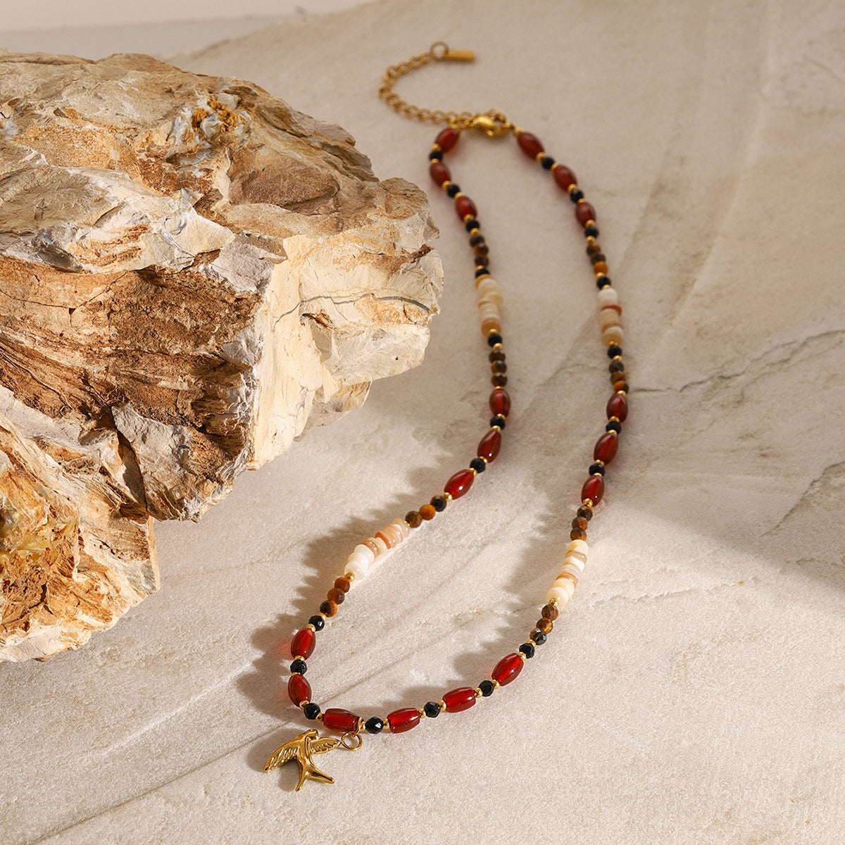 PURELY YOURS - SIERRA TIGER EYE BEADS NECKLACE