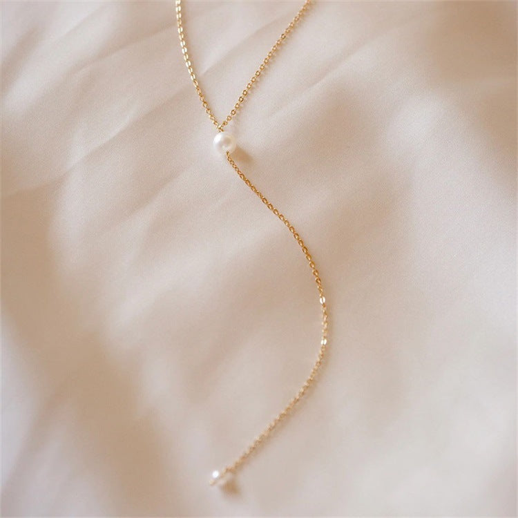 PURELY YOURS - BEATRICE PEARL TASSEL NECKLACE