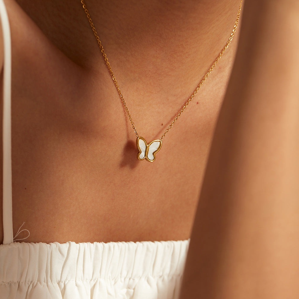 PURELY YOURS - FLUTTERBY MOTHER OF PEARL NECKLACE