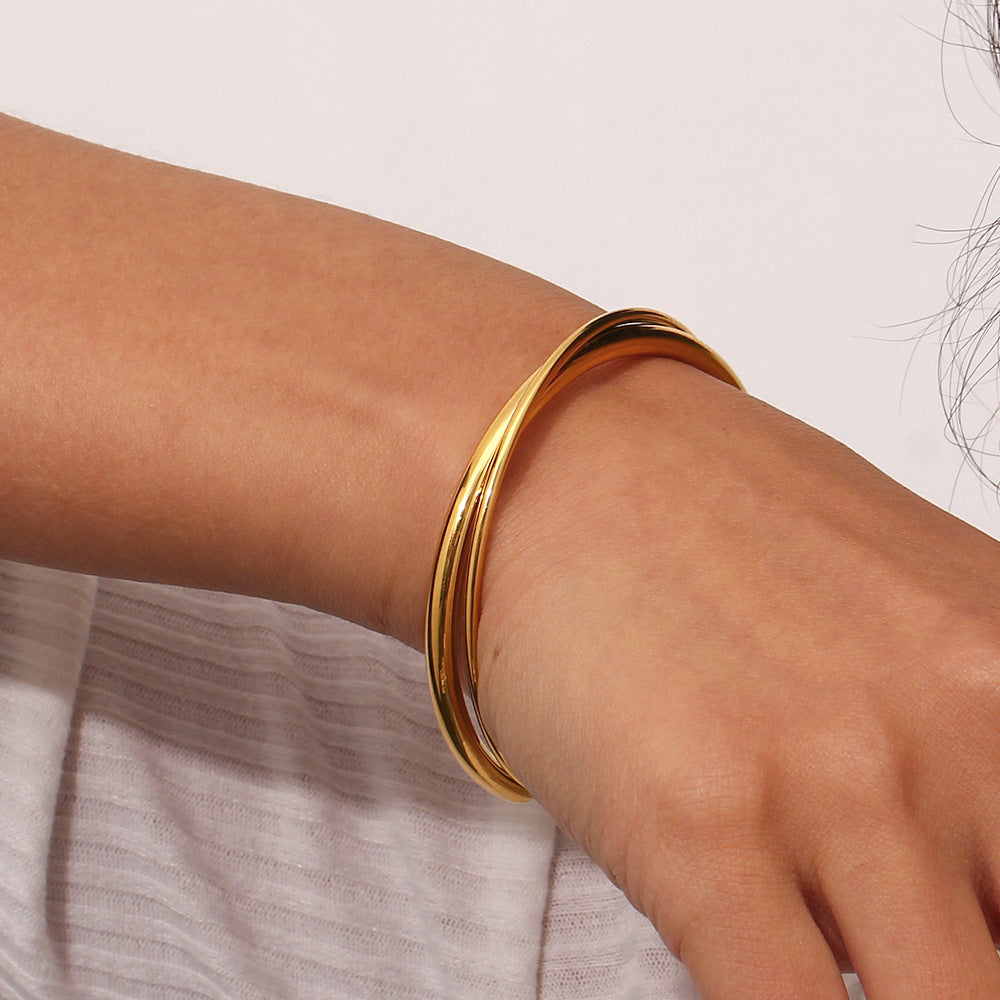 PURELY YOURS -RIANNE LAYERED BANGLE GOLD