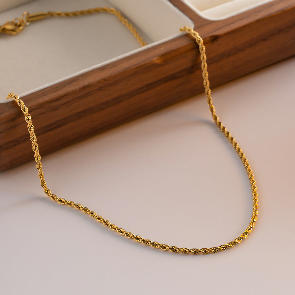 PURELY YOURS - CALLE ROPE CHAIN GOLD NECKLACE