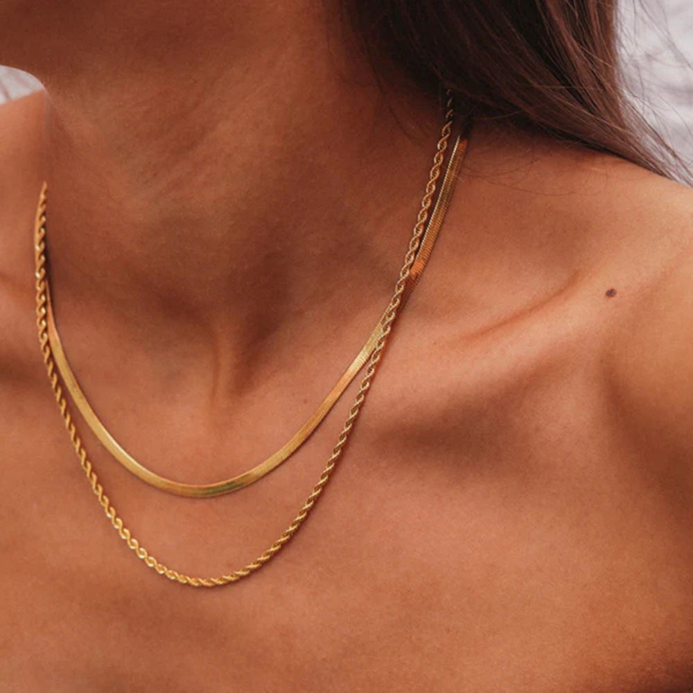 PURELY YOURS - HAILEY LAYERED GOLD CHAIN NECKLACE