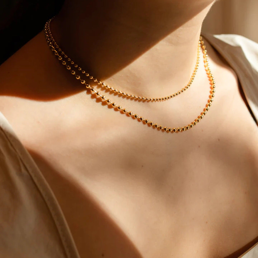 PURELY YOURS - LAYERED BALL CHAIN NECKLACE