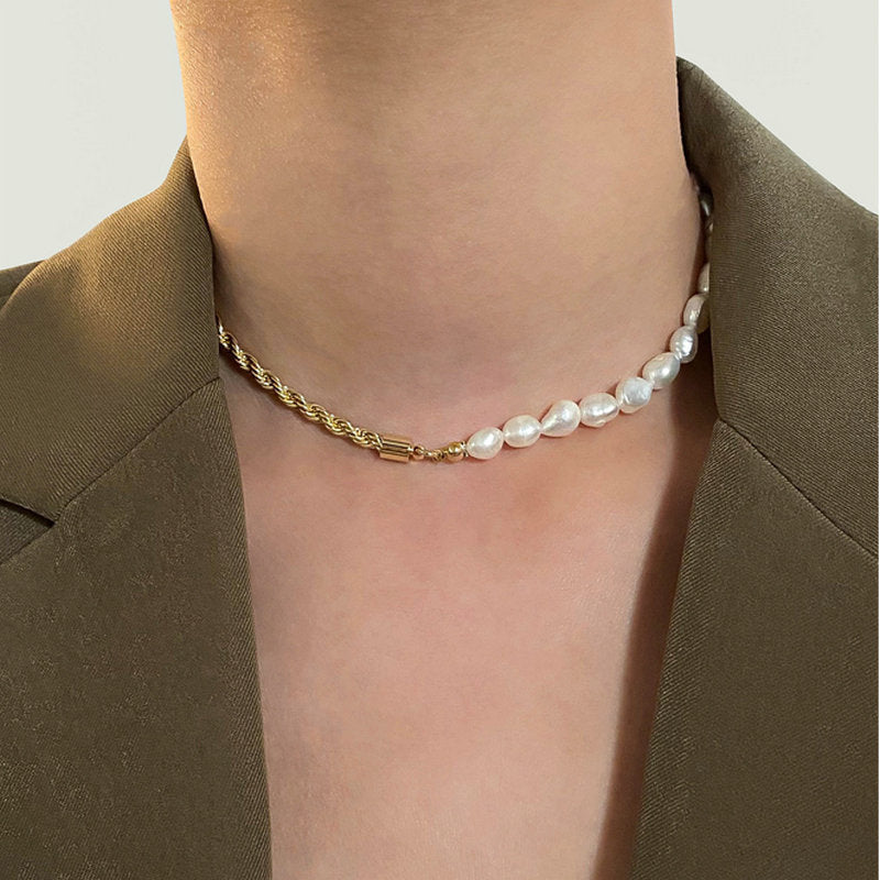 PURELY YOURS - DUALIA GOLD PEARL NECKLACE