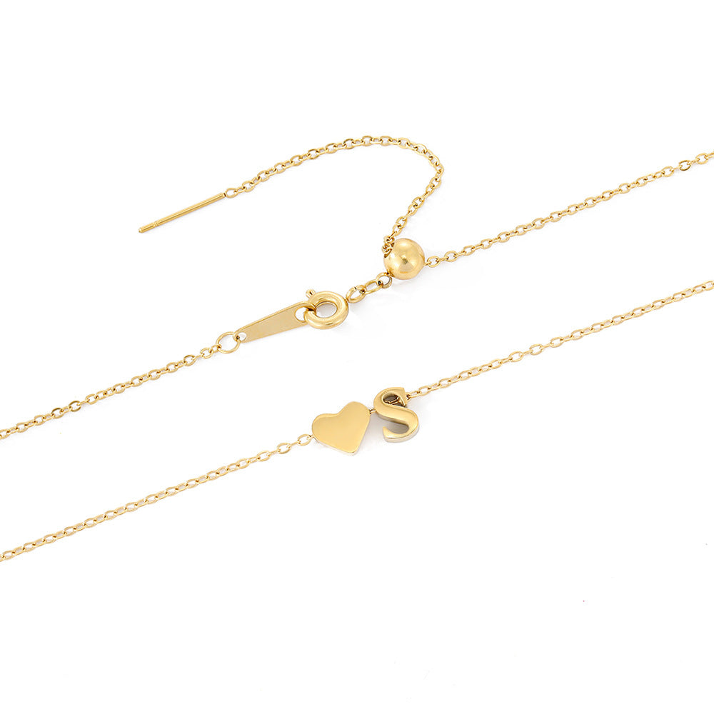 PURELY YOURS - RIA INITIAL LETTER GOLD NECKLACE