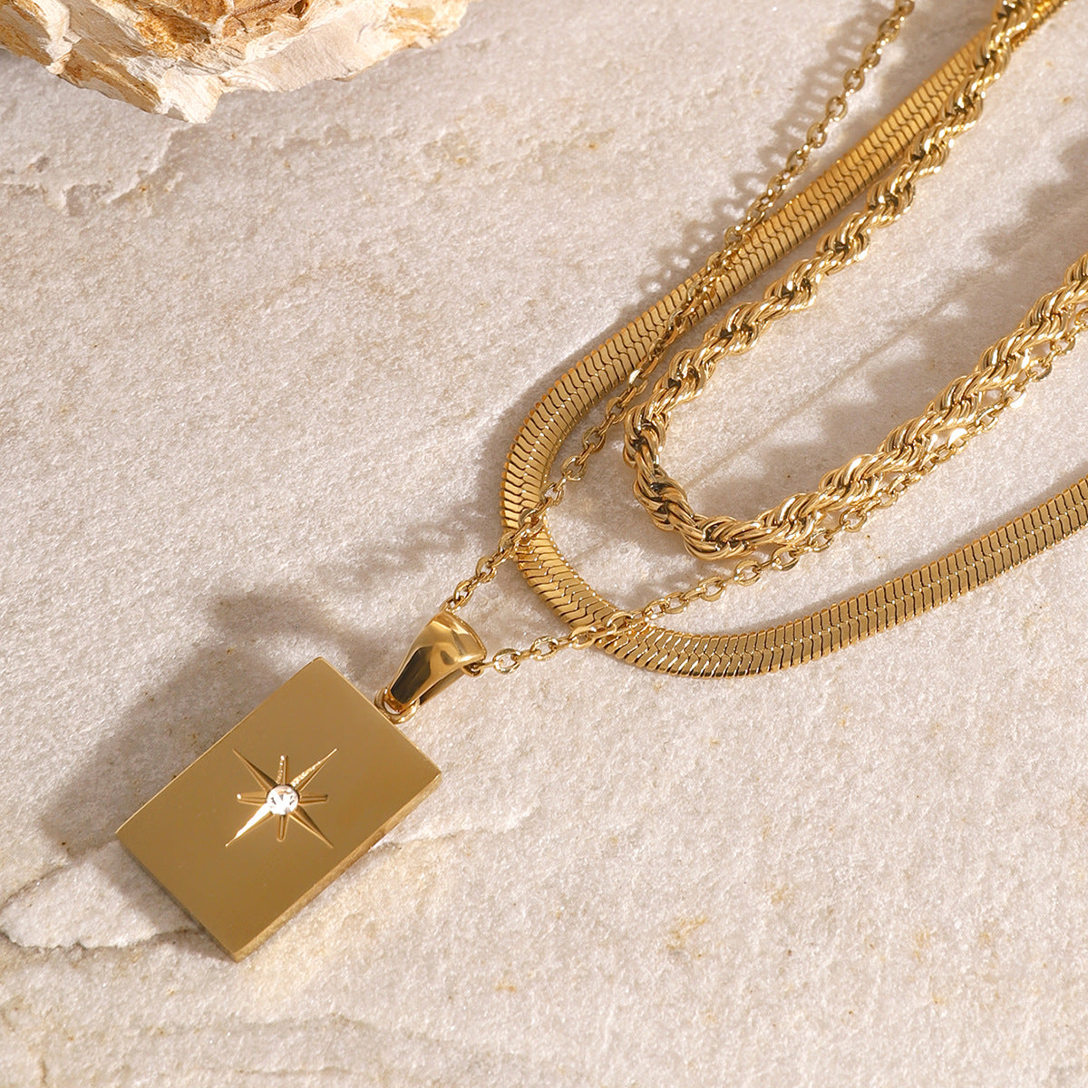 PURELY YOURS - RAPHAELA LAYERED GOLD NECKLACE