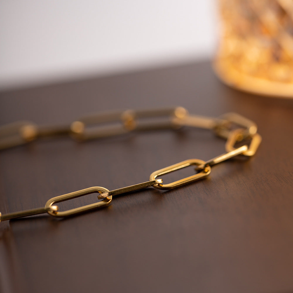 PURELY YOURS - RIA GOLD PAPERCLIP CHAIN NECKLACE