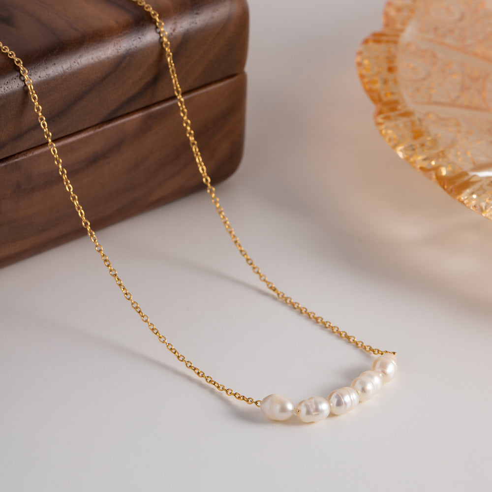 PURELY YOURS - ELLE GOLD PEARL NECKLACE