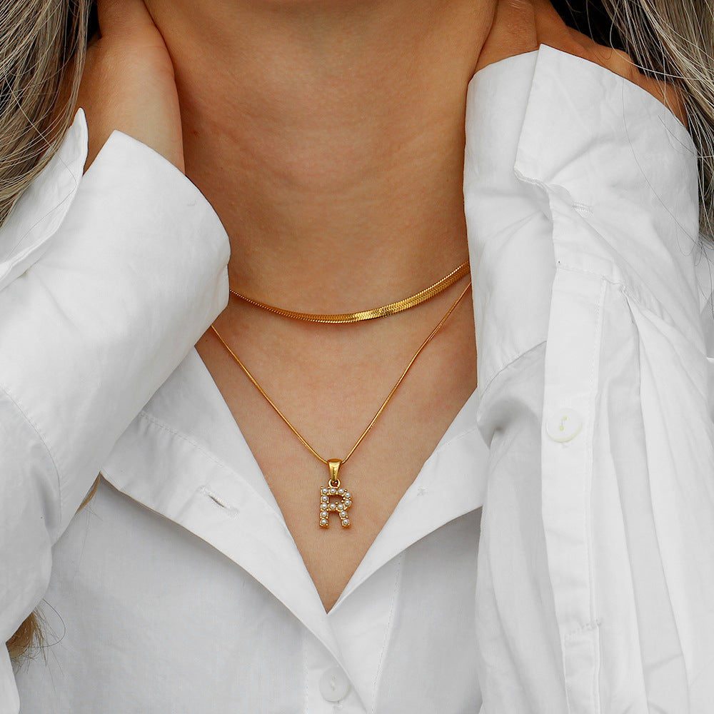 PURELY YOURS - FIONA LAYERED GOLD INITIAL LETTER NECKLACE