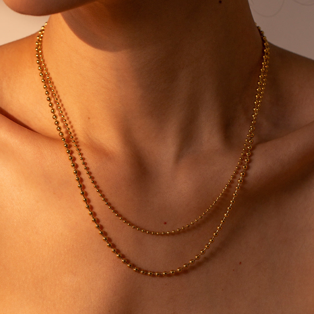 PURELY YOURS - LAYERED BALL CHAIN NECKLACE