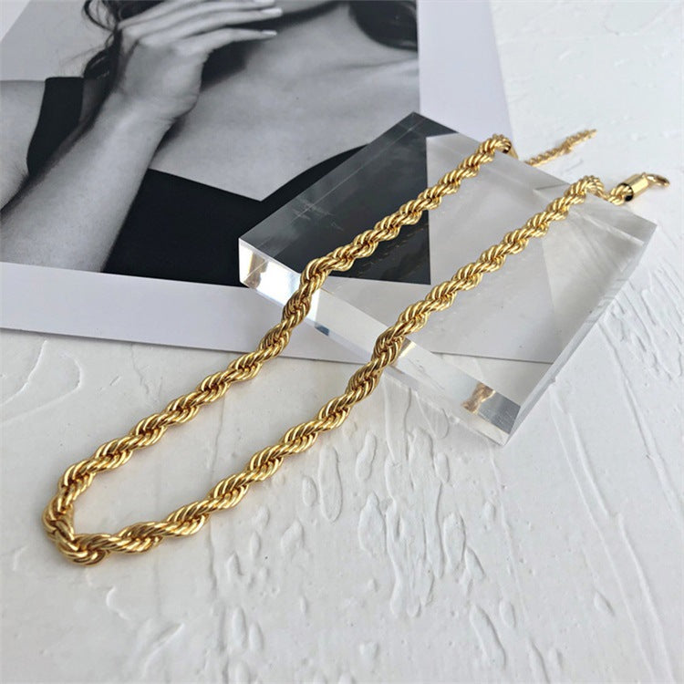 PURELY YOURS - BIANCA ROPE CHAIN GOLD NECKLACE