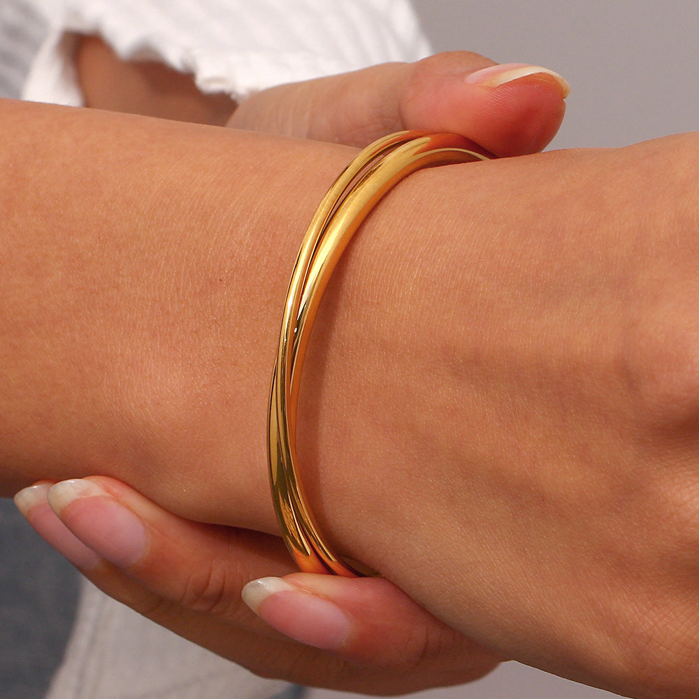 PURELY YOURS -RIANNE LAYERED BANGLE GOLD