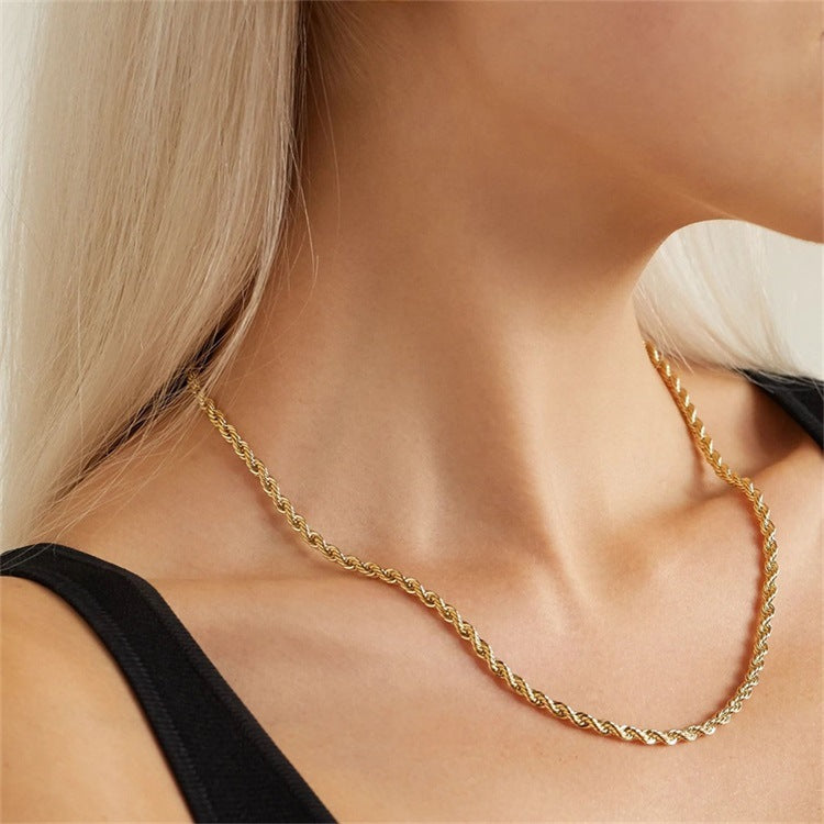 PURELY YOURS - BIANCA ROPE CHAIN GOLD NECKLACE