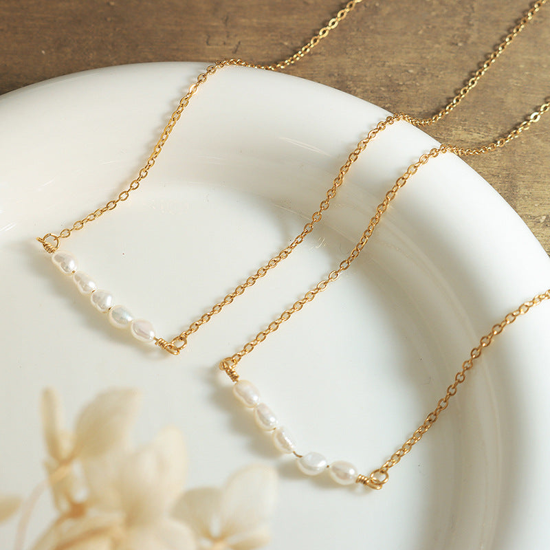 PURELY YOURS - FLEUR FRESHWATER PEARL GOLD NECKLACE