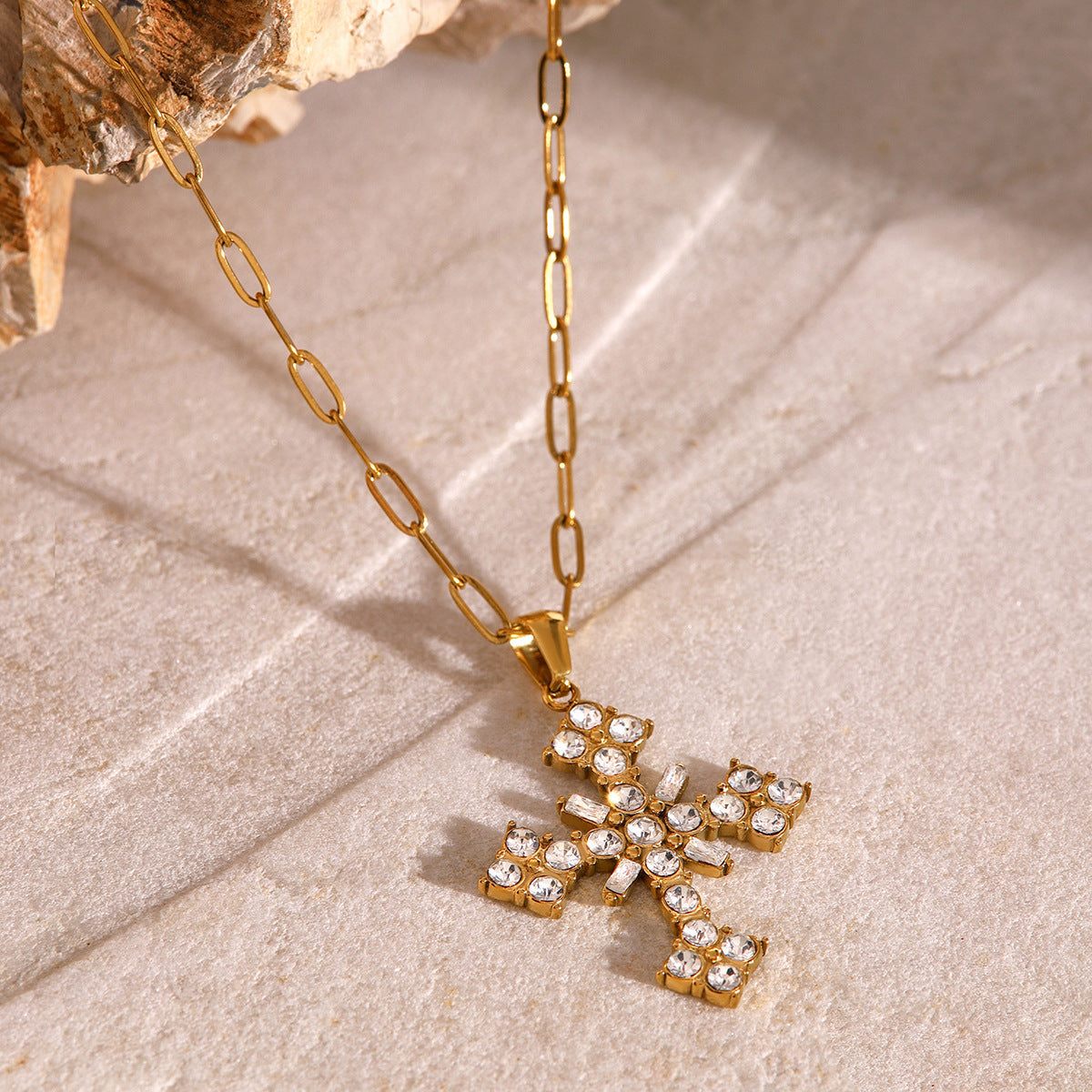 PURELY YOURS - DIVINA CRYSTAL CROSS NECKLACE