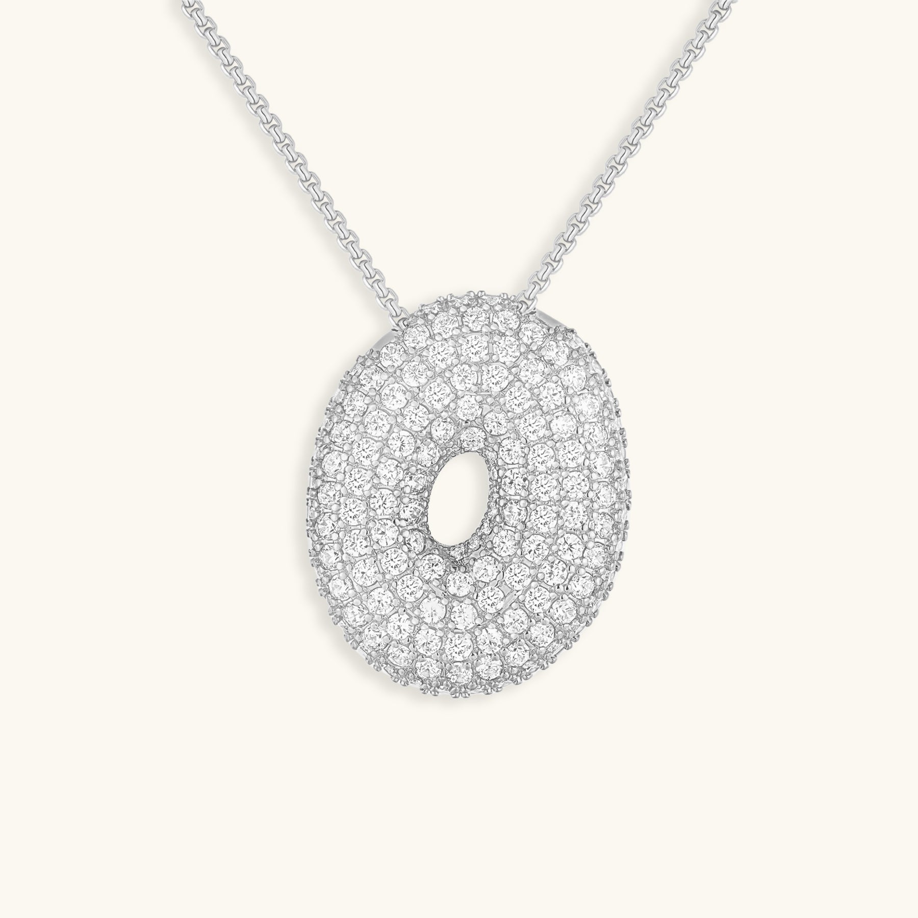 PURELY YOURS - BUBBLE INITIAL DIAMOND NECKLACE