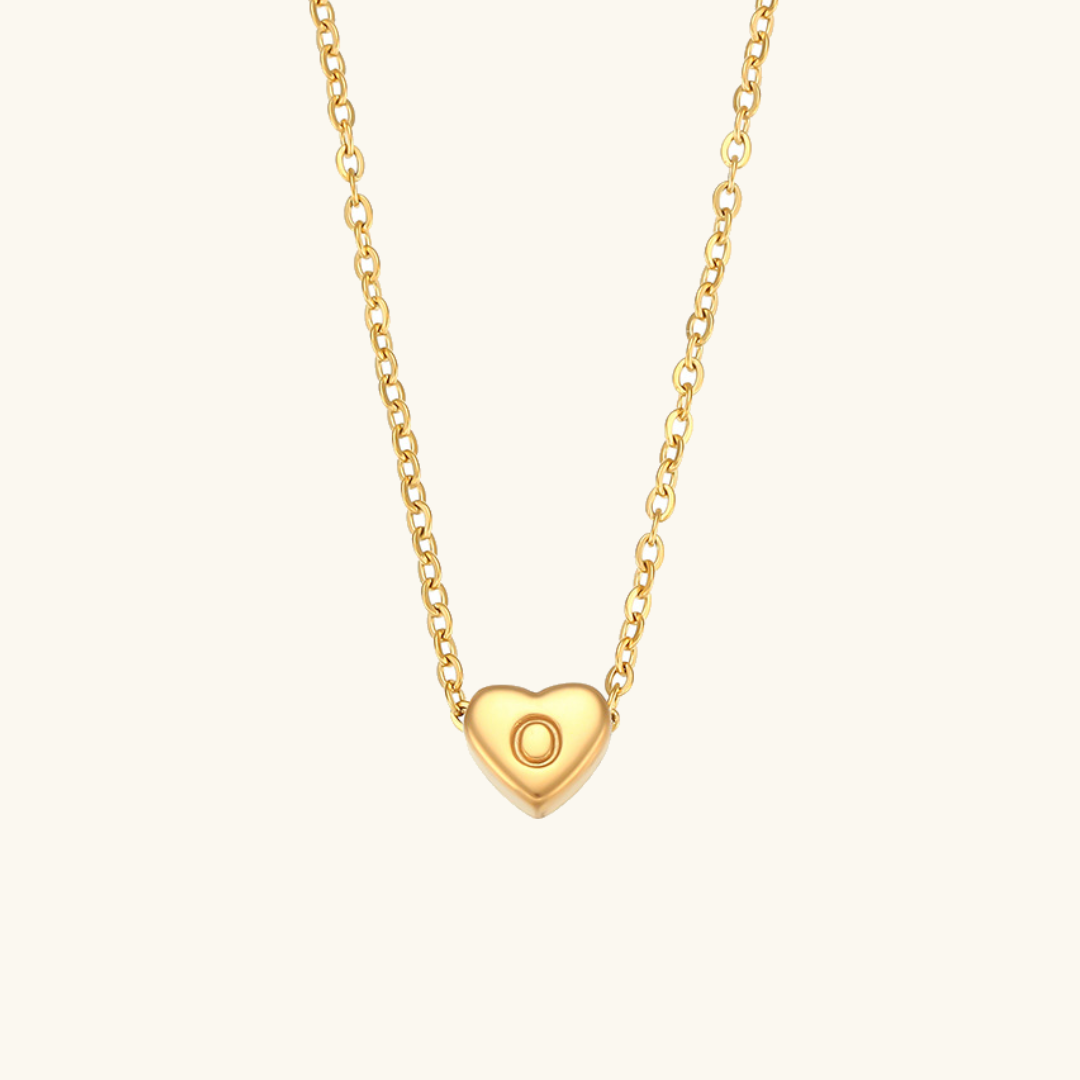 PURELY YOURS - HEART INITIAL GOLD NECKLACE