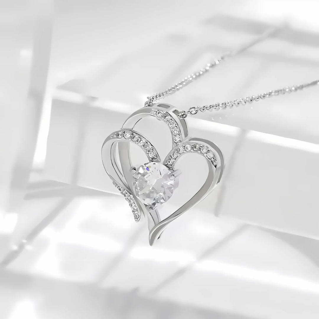 PURELY YOURS - DOUBLE LOVE NECKLACE SILVER